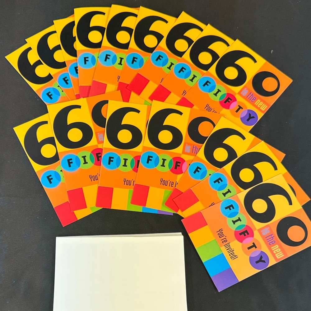 60 is the new FIFTY. You’re Invited! 16 total invitations and envelopes new